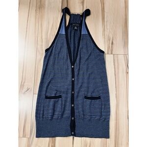 Banana Republic Women S Strip V Neck Cashmere Blend Sweater Vest Career Academia